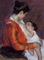 Louise amamantando a su hijo madres hijos Mary Cassatt